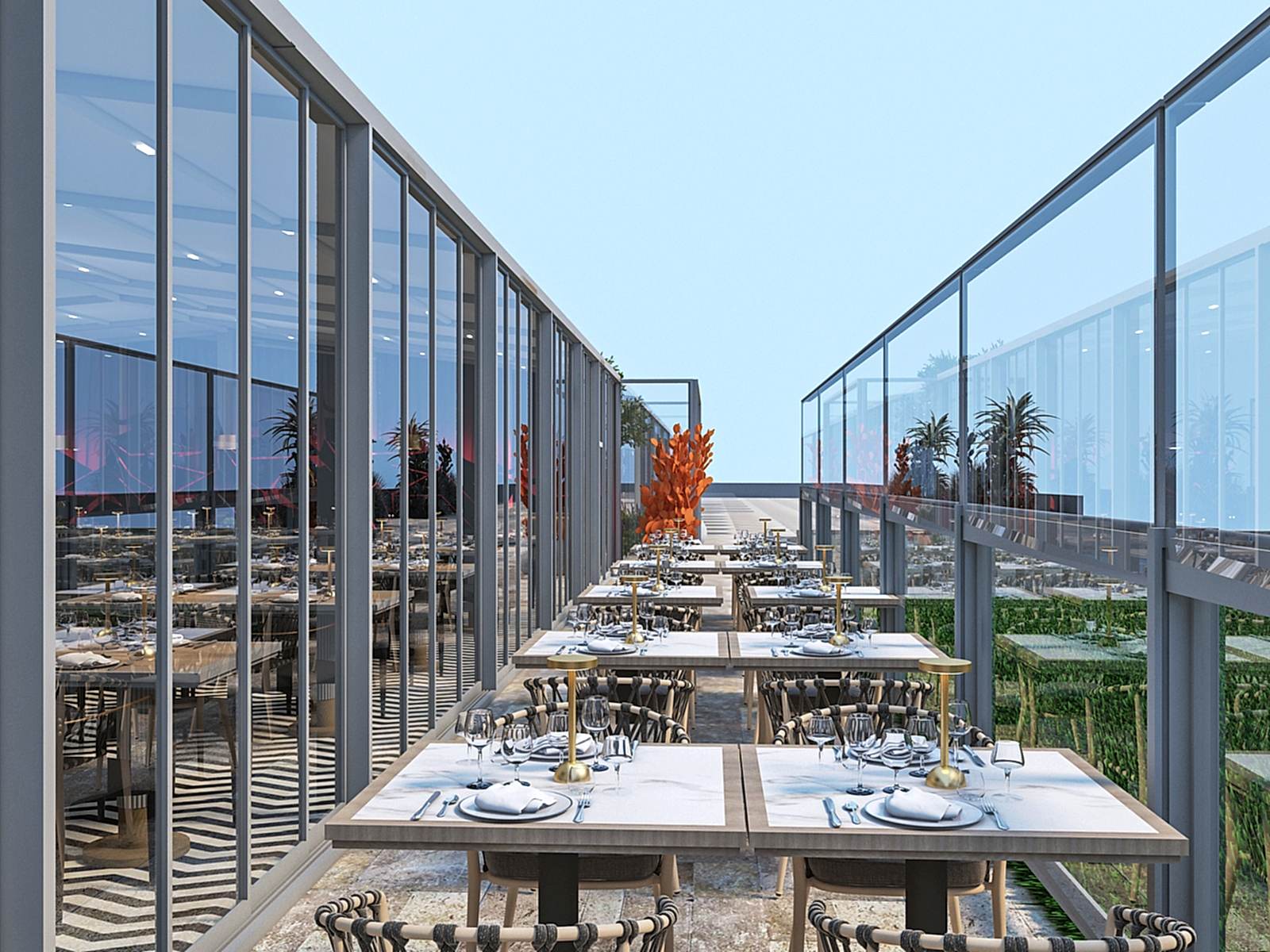 ÇANKAYA RESTORANT TASARIMI | MİMARLIK | İÇ MİMARLIK | UYGULAMA | 3D TASARIM | MİMARİ PROJE