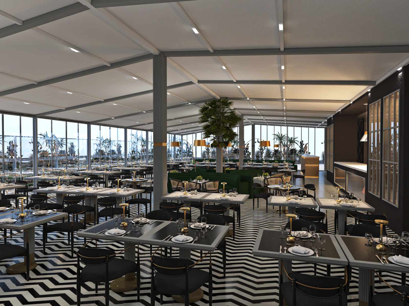 ÇANKAYA RESTORANT TASARIMI | MİMARLIK | İÇ MİMARLIK | UYGULAMA | 3D TASARIM | MİMARİ PROJE